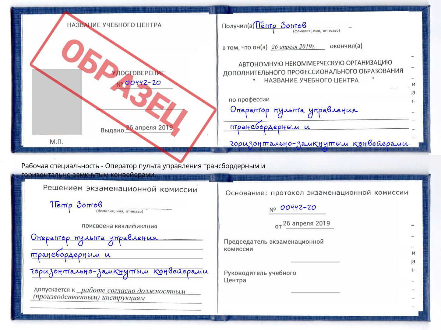 Оператор пульта управления трансбордерным и горизонтально-замкнутым конвейерами Касимов