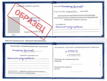 Обучение Машинист-регулировщик